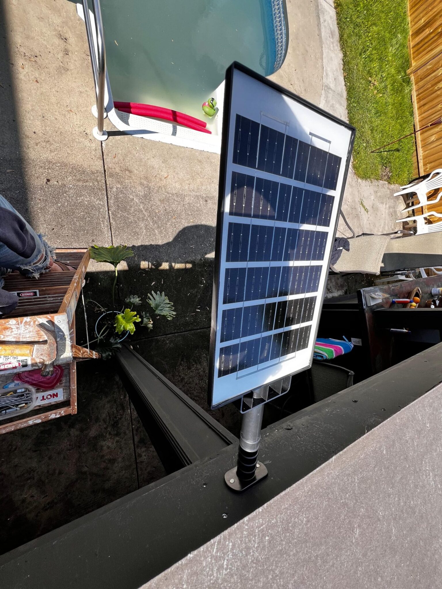 Kunde mit SolarMax Lampe